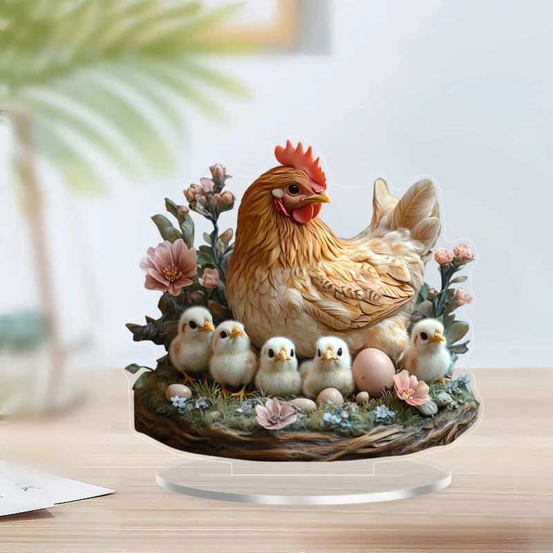 Mother's Day Chicken Protecting Baby Chick 2D Acrylic Home Decoration Item Animal Decorative Craftwork Family Decorative Item
Mother's Day Chicken Protecting Baby Chick 2D Acrylic Home Decoration Item Animal Decorative Craftwork Family Decorative Item