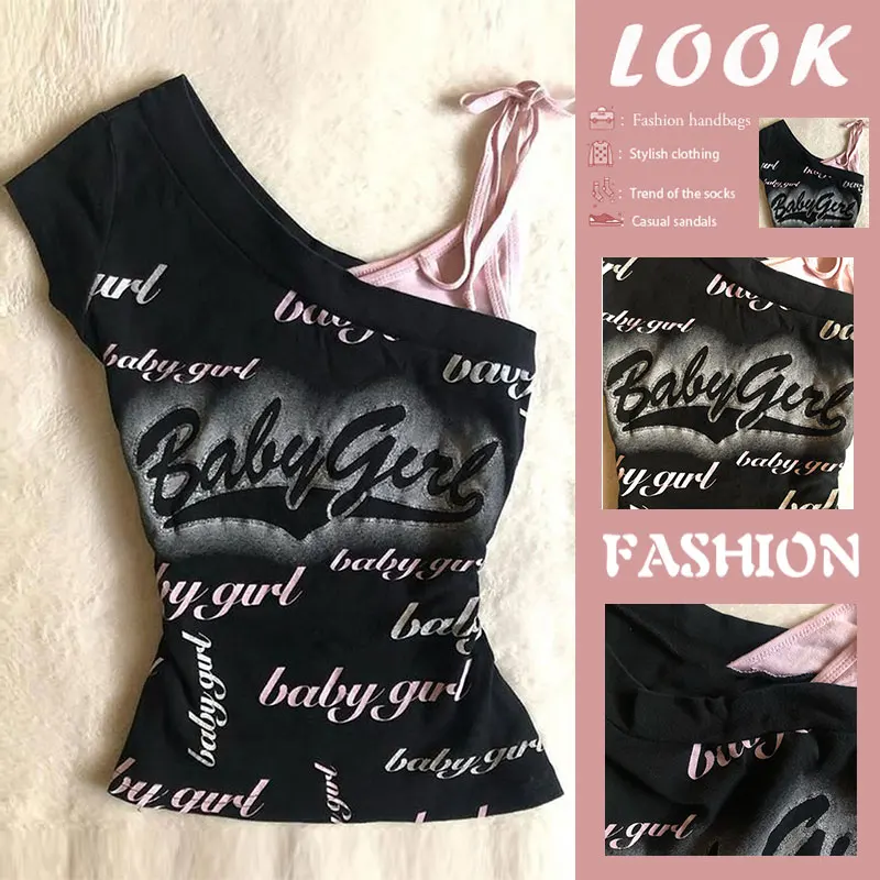 Shoulder Bared Short Sleeve Slim Fit T Shirt Women's 2025 Summer Style Breathable Short Length Fashionable Casual Top
Shoulder Bared Short Sleeve Slim Fit T Shirt Women's 2025 Summer Style Breathable Short Length Fashionable Casual Top