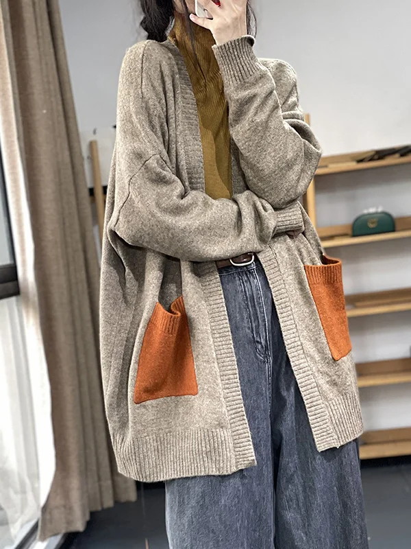 Повседневный свободный женский открытый кардиган, свитер, осень-зима, цвет Blo ket Personali Fem, верхняя одежда с высоким воротником, длинный све
Повседневный свободный женский открытый кардиган, свитер, осень-зима, цвет Blo ket Personali Fem, верхняя одежда с высоким воротником, длинный све