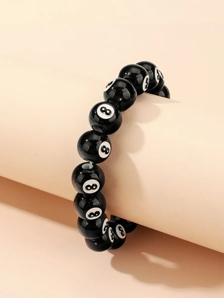 8 Ball Design Beaded Bracelet For Adults Unisex Fashion Accessory
8 Ball Design Beaded Bracelet For Adults Unisex Fashion Accessory