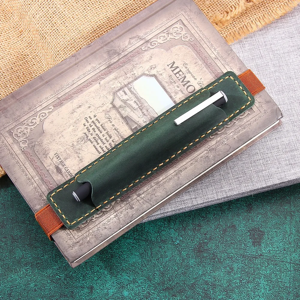 Top Leather Leather Pencil Bag Crazy Horse Leather Elastic Band Portable Pen Pouch Protective Cover Vintage Pen Case Holder
Top Leather Leather Pencil Bag Crazy Horse Leather Elastic Band Portable Pen Pouch Protective Cover Vintage Pen Case Holder