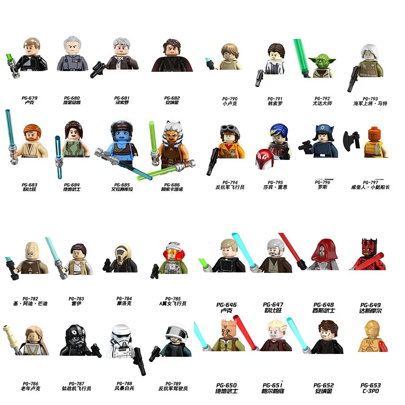 Star Wars Mandalorian Obi Wan Ramgo Beats Rex Kilolun Luke Skywalker Darth Vader Aso King Model Block Set Gift Children's Toys
Star Wars Mandalorian Obi Wan Ramgo Beats Rex Kilolun Luke Skywalker Darth Vader Aso King Model Block Set Gift Children's Toys