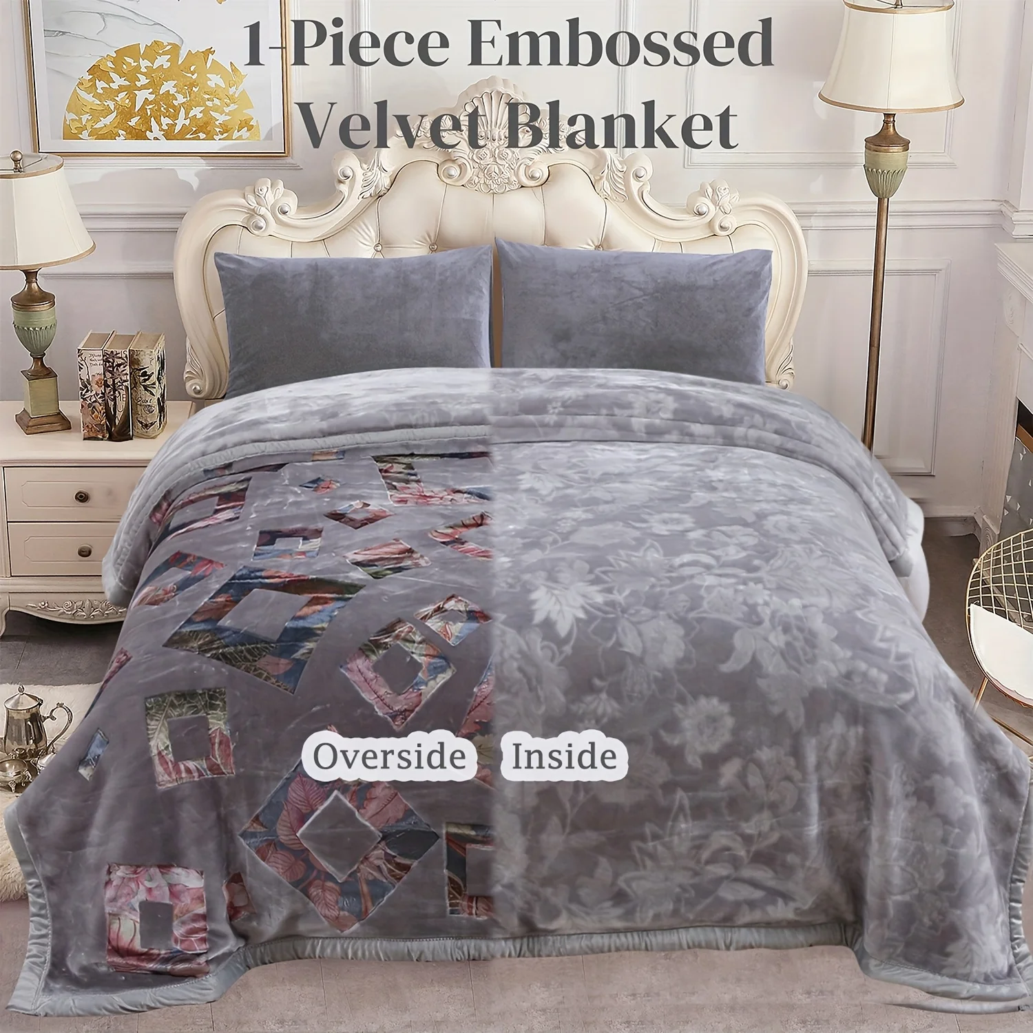 1piece Crystal Velvet Blanket, King Size 87X94In (220X240Cm) 10 Pounds Heavy Blanket for Cold Day, Soft And Warm, 2 Ply Reversible Printed Embossed Bed Blanket, Christmas Gifts Or Just As A Daily Gift for Any Decro
1piece Crystal Velvet Blanket, King Size 87X94In (220X240Cm) 10 Pounds Heavy Blanket for Cold Day, Soft And Warm, 2 Ply Reversible Printed Embossed Bed Blanket, Christmas Gifts Or Just As A Daily Gift for Any Decro