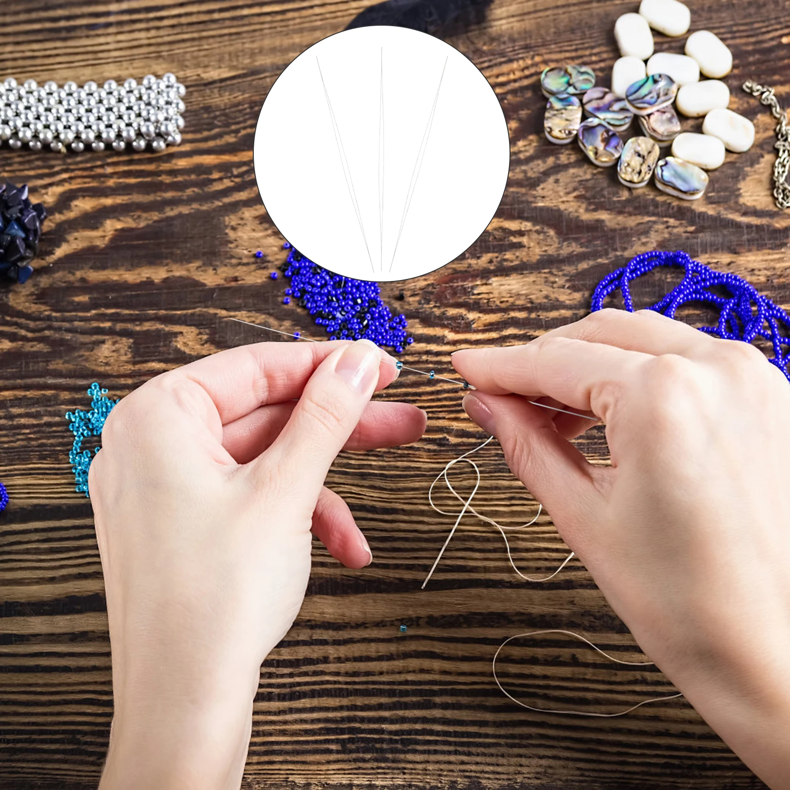 3pcs Beading Needles Stainless Steel Superfine Silver Jewelry Making Tools Portable Embroidery Needle DIY Stitching Small Size
3pcs Beading Needles Stainless Steel Superfine Silver Jewelry Making Tools Portable Embroidery Needle DIY Stitching Small Size