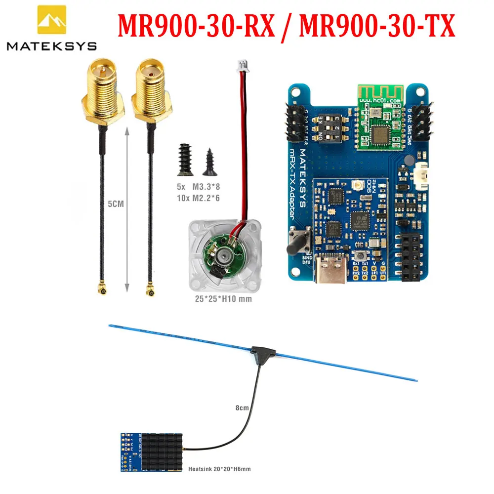 MATEK MATEKSYS MLRS MAVLINK 900MHZ TX МОДУЛЬ KIT MR900-30-TX / MLRS MAVLINK 900MHZ RECEIVER MR900-30-RX Для радиоуправляемого дрона дальнего действия
MATEK MATEKSYS MLRS MAVLINK 900MHZ TX МОДУЛЬ KIT MR900-30-TX / MLRS MAVLINK 900MHZ RECEIVER MR900-30-RX Для радиоуправляемого дрона дальнего действия