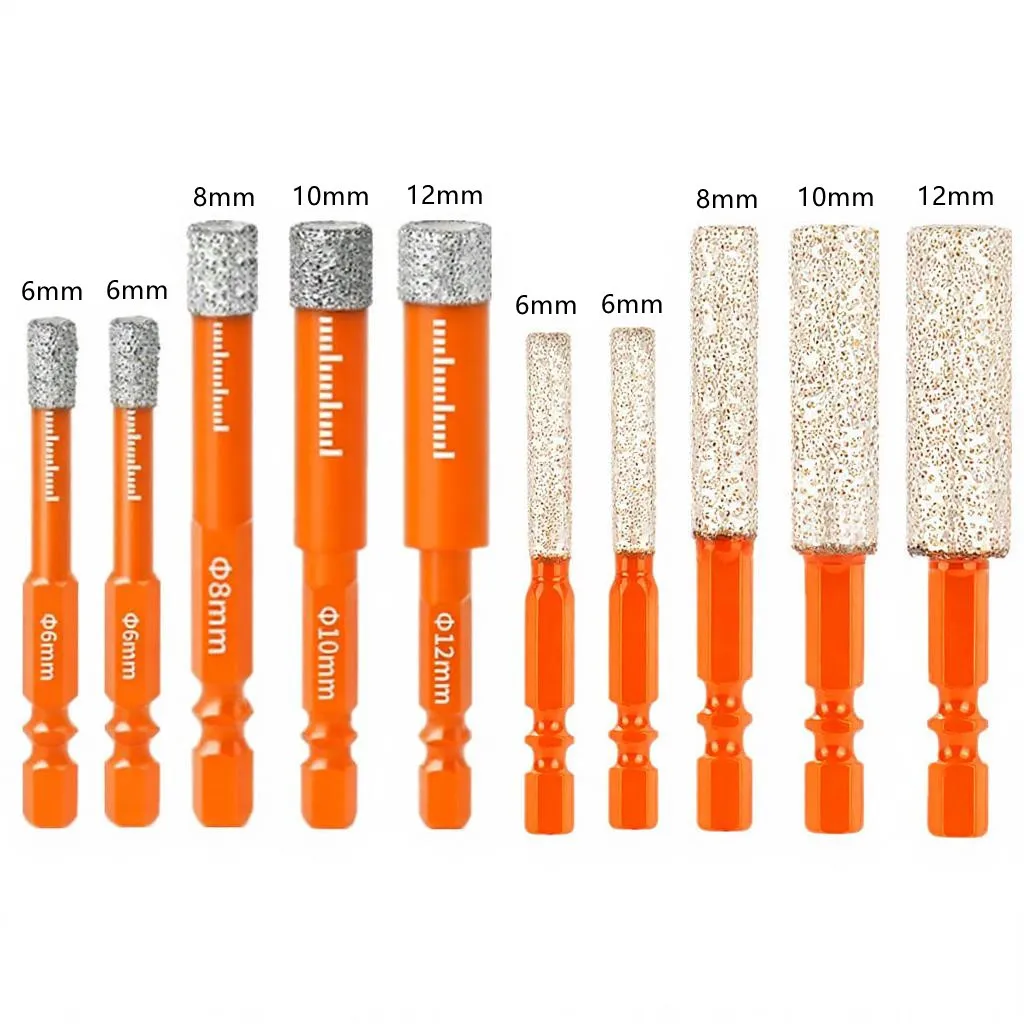 10PCS Hex Dry Diamond Milling Drill Bits Enlarging Hole Dry Drilling Core Bit 6/8/10/12mm Granite Edge Grinding Drilling Tools
10PCS Hex Dry Diamond Milling Drill Bits Enlarging Hole Dry Drilling Core Bit 6/8/10/12mm Granite Edge Grinding Drilling Tools