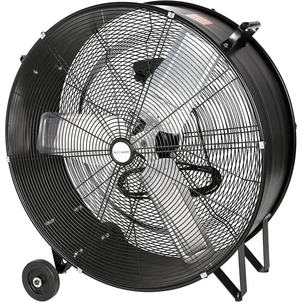 30 Inch High-Velocity 2-Speed Industrial Drum Fan for Shop, Garage, Warehouse, Workshop, and Basement - UL Listed, Black
30 Inch High-Velocity 2-Speed Industrial Drum Fan for Shop, Garage, Warehouse, Workshop, and Basement - UL Listed, Black