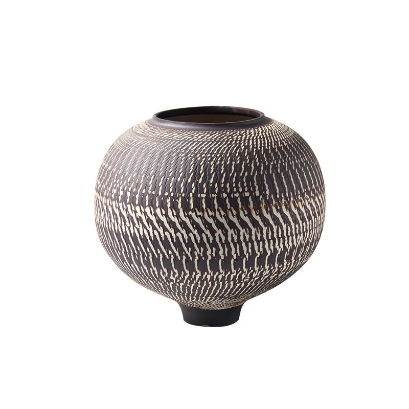 Medieval Japanese-style wabi-sabi wind ceramic vase home model room sales office pottery pot flower arrangement soft decoration
Medieval Japanese-style wabi-sabi wind ceramic vase home model room sales office pottery pot flower arrangement soft decoration