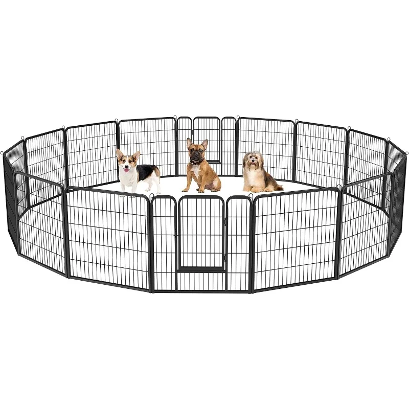 Dog Playpen Indoor, Extra Wide Outdoor Dog Fence Foldable Pet Puppy Exercise Pen for Yard/Garden/RV Camping, 16 Panels
Dog Playpen Indoor, Extra Wide Outdoor Dog Fence Foldable Pet Puppy Exercise Pen for Yard/Garden/RV Camping, 16 Panels