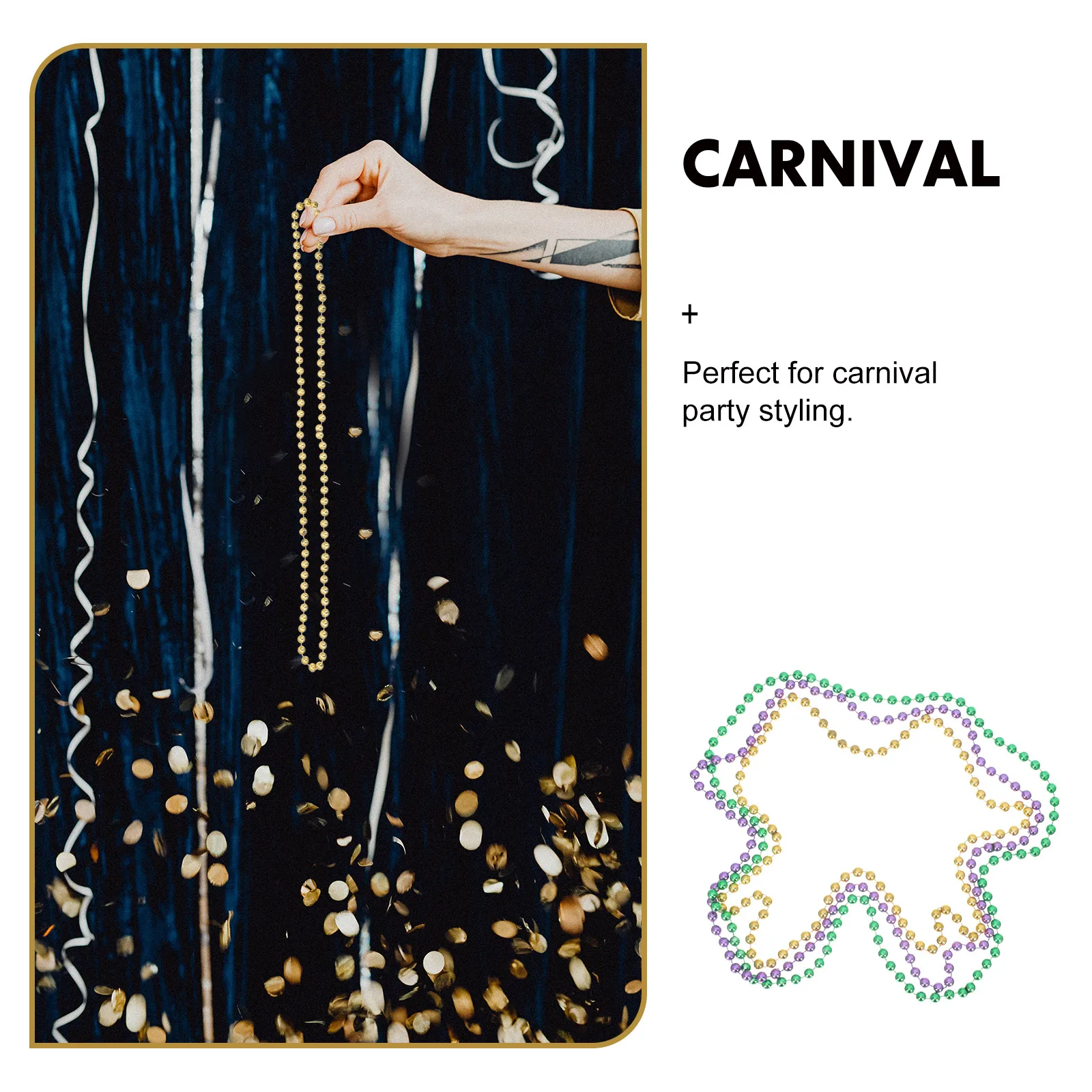 12 Pcs Necklaces Bead Chain Decoration Mardi Gras Festival Beads Carnival Day Party Accessory Favors
12 Pcs Necklaces Bead Chain Decoration Mardi Gras Festival Beads Carnival Day Party Accessory Favors