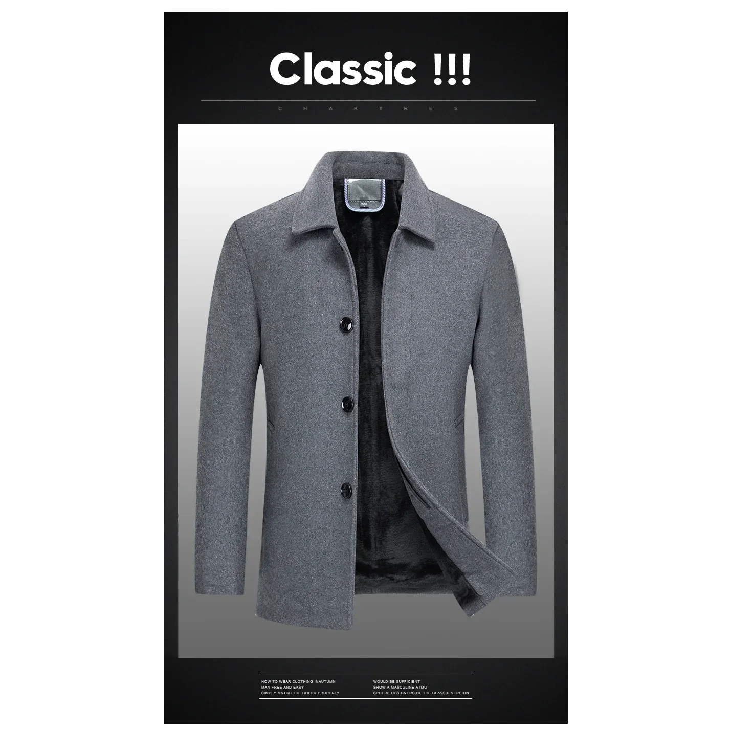 Business Jacket for Men Autumn Winter Thickened Warm Woolen Coats For Man New Men's Fashion British Style Thickened Woolen Coat
Business Jacket for Men Autumn Winter Thickened Warm Woolen Coats For Man New Men's Fashion British Style Thickened Woolen Coat