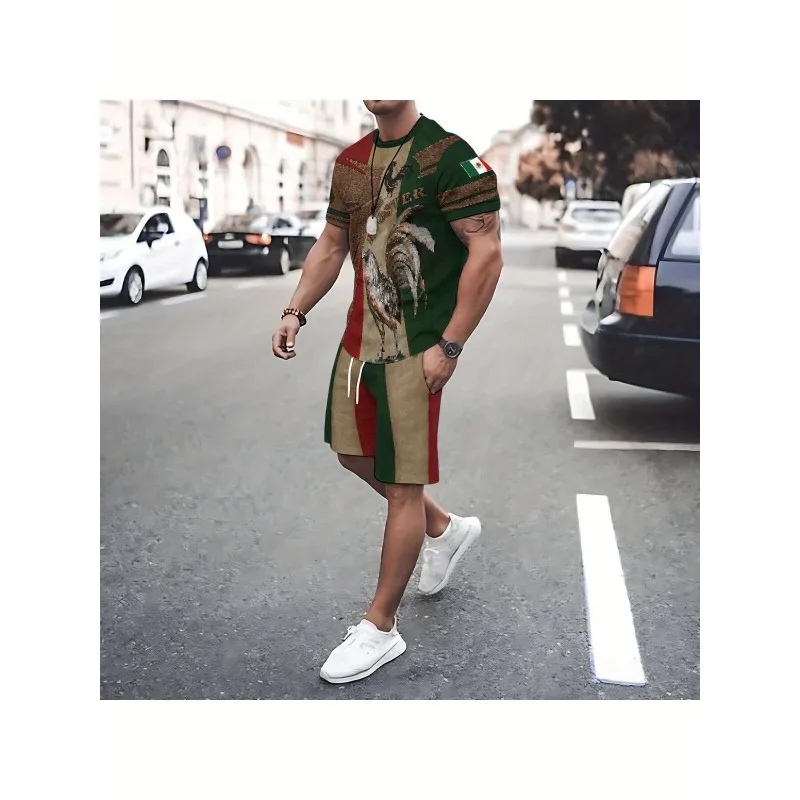 2025 Модная и удобная футболка с 3D короткими рукавами и круглым вырезом, шорты, уличный повседневный спортивный комплект, полиэфирное волокно с забавным принтом
2025 Модная и удобная футболка с 3D короткими рукавами и круглым вырезом, шорты, уличный повседневный спортивный комплект, полиэфирное волокно с забавным принтом