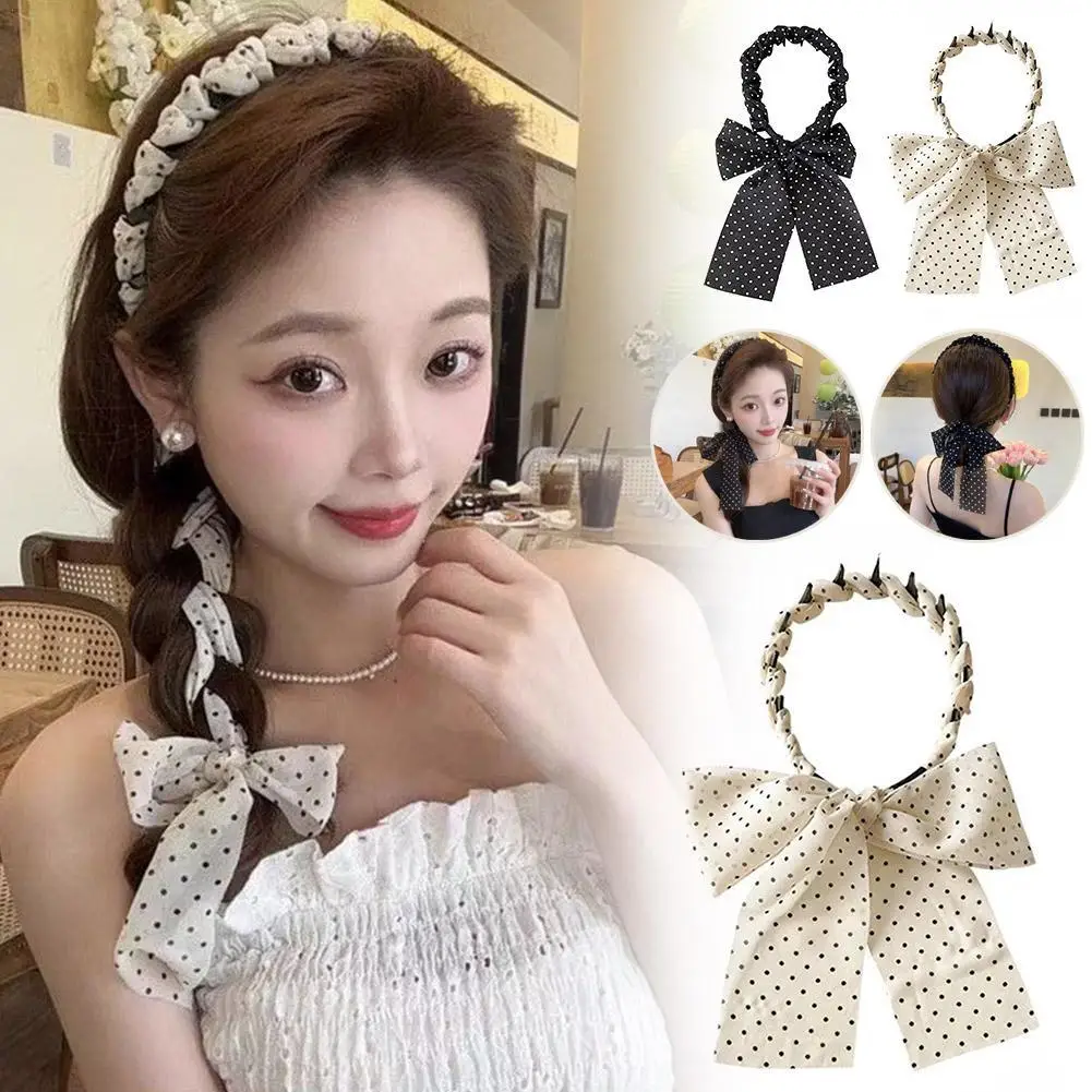 2025 Elegant Dot Ribbon Teethed Hairband for Women Girls Sweet Hair Ornament Headband HairHoop Fashion Hair Accessories
2025 Elegant Dot Ribbon Teethed Hairband for Women Girls Sweet Hair Ornament Headband HairHoop Fashion Hair Accessories