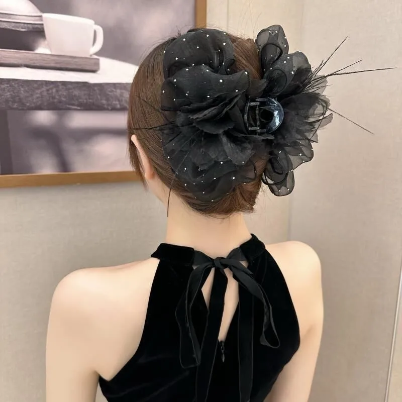 Black Big Bow Hair Claw Clips Crab Barrettes Women Girls Feather Shiny Bowknot Ponytail Holder Hair Clamps Hair Accessories New
Black Big Bow Hair Claw Clips Crab Barrettes Women Girls Feather Shiny Bowknot Ponytail Holder Hair Clamps Hair Accessories New