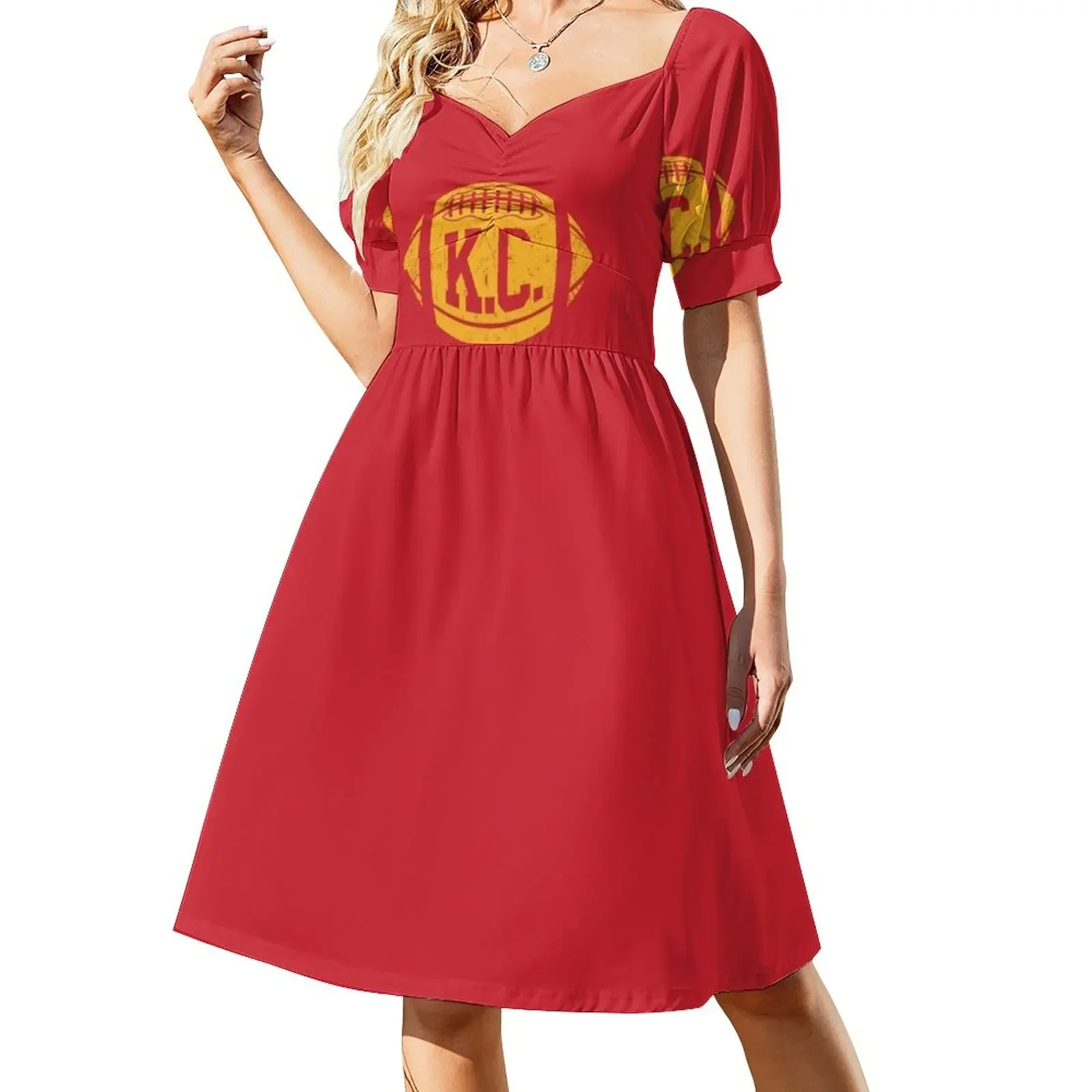 KC Retro Football - Red Short-Sleeved Dress womens dress cute dress elegant chic women dresses promotion loose women's
KC Retro Football - Red Short-Sleeved Dress womens dress cute dress elegant chic women dresses promotion loose women's