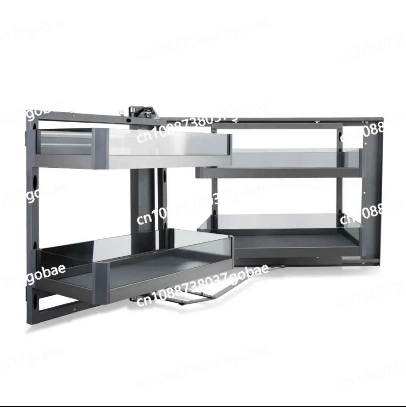 Kitchen corner rotating basket cabinet corner flying saucer drawer half pull out seasoning rack
Kitchen corner rotating basket cabinet corner flying saucer drawer half pull out seasoning rack