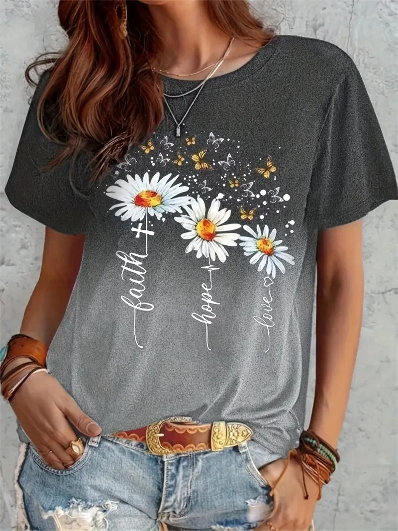 Sunflower Pattern 3D Print Women's T-Shirts Casual O-neck Loose Tops Summer Y2k Female Clothing Fashion Ladies Short Sleeve Tees
Sunflower Pattern 3D Print Women's T-Shirts Casual O-neck Loose Tops Summer Y2k Female Clothing Fashion Ladies Short Sleeve Tees