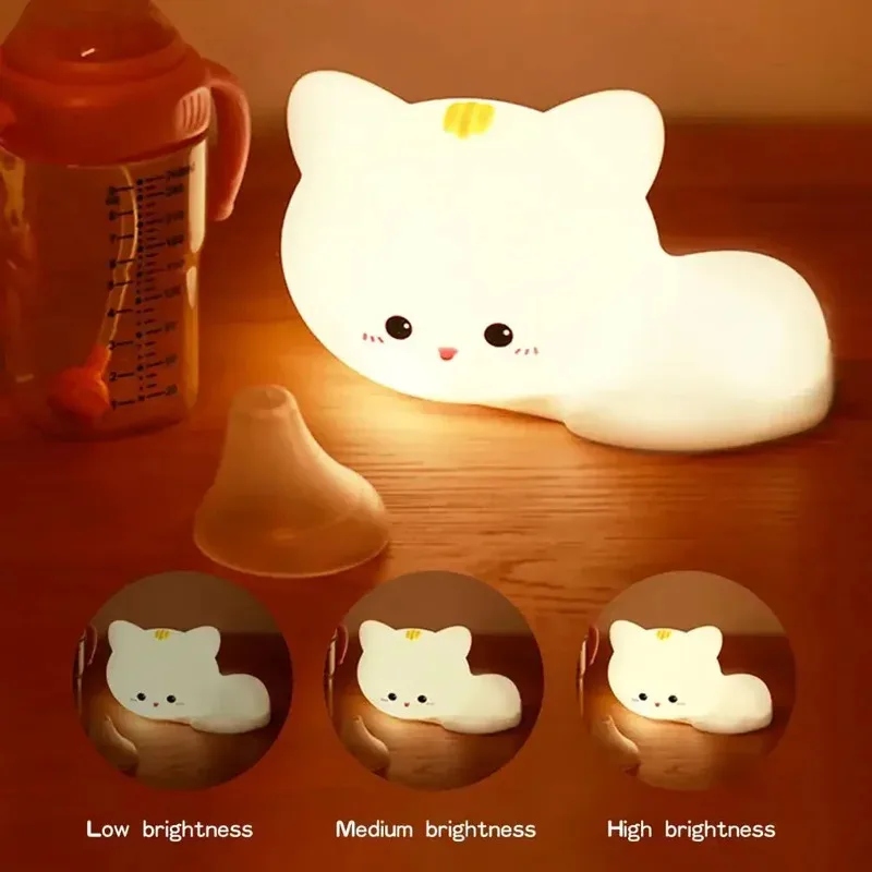LED Cute Cat Silicone Atmosphere Light Adjustable Decorative Color Changing Night Lamp Remote Control USB Night Light for Gift
LED Cute Cat Silicone Atmosphere Light Adjustable Decorative Color Changing Night Lamp Remote Control USB Night Light for Gift