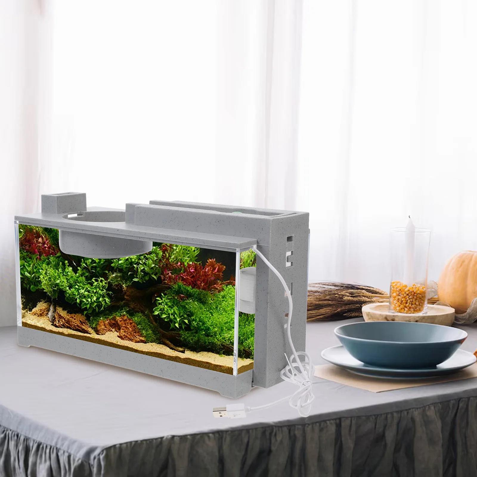 Mini Fish Tank Bowls Compact Betta Aquarium Easy Cleaning Home Decor Desktop Dormitory Fish Breeding Box Small Tanks
Mini Fish Tank Bowls Compact Betta Aquarium Easy Cleaning Home Decor Desktop Dormitory Fish Breeding Box Small Tanks