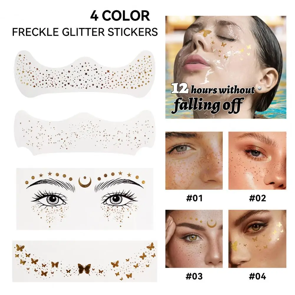 Glitter Freckles Face Tattoo Versatile Makeup Stickers Sparkling Glitter Freckle Face Tattoo Stickers for Festivals Halloween
Glitter Freckles Face Tattoo Versatile Makeup Stickers Sparkling Glitter Freckle Face Tattoo Stickers for Festivals Halloween