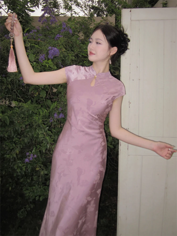 Ele Young Sle Chinese Retro Stand Collar Beautiful Girl Dr Haze New Chinese Sle ort Sve Daily Wear
Ele Young Sle Chinese Retro Stand Collar Beautiful Girl Dr Haze New Chinese Sle ort Sve Daily Wear