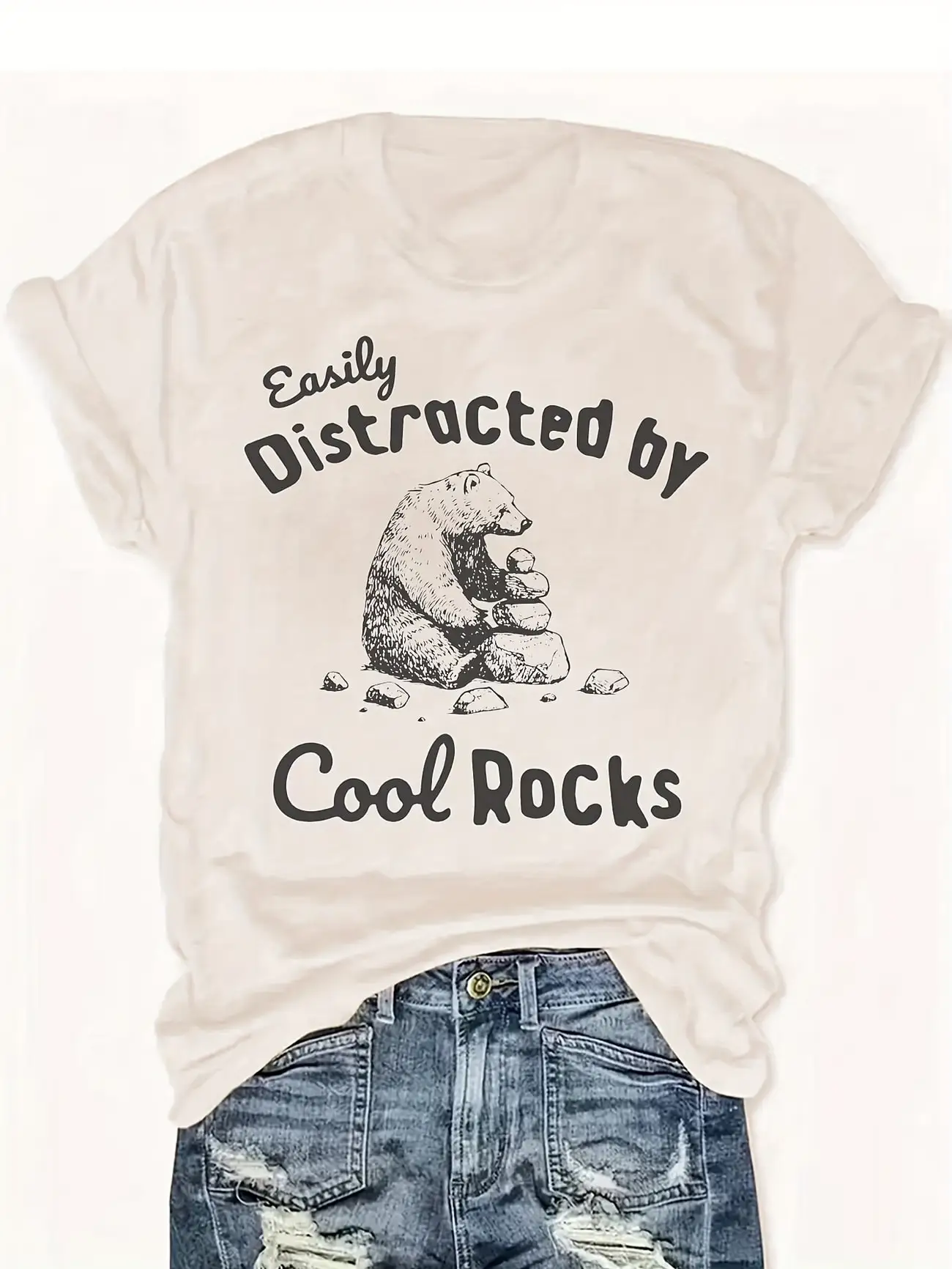 Plus size women's short sleeve T-shirt Easily Distracted By Cool Rocks soft and comfortable fabric summer outfits women's
Plus size women's short sleeve T-shirt Easily Distracted By Cool Rocks soft and comfortable fabric summer outfits women's