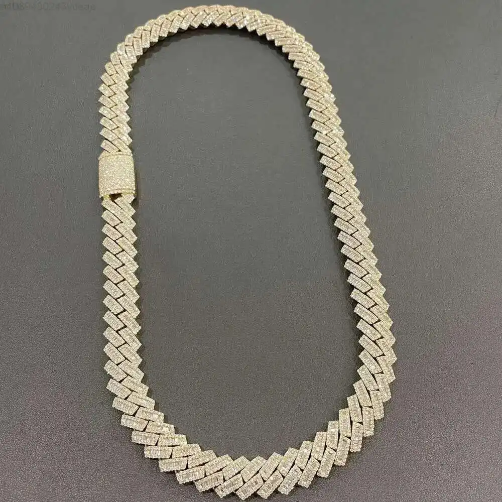 14mm Fashion Customize Handmade Hiphop Buss Down Iced Out Vvs Moissanite Diamond Cuban Chain Necklace for Men Women Fine Jewelry
14mm Fashion Customize Handmade Hiphop Buss Down Iced Out Vvs Moissanite Diamond Cuban Chain Necklace for Men Women Fine Jewelry