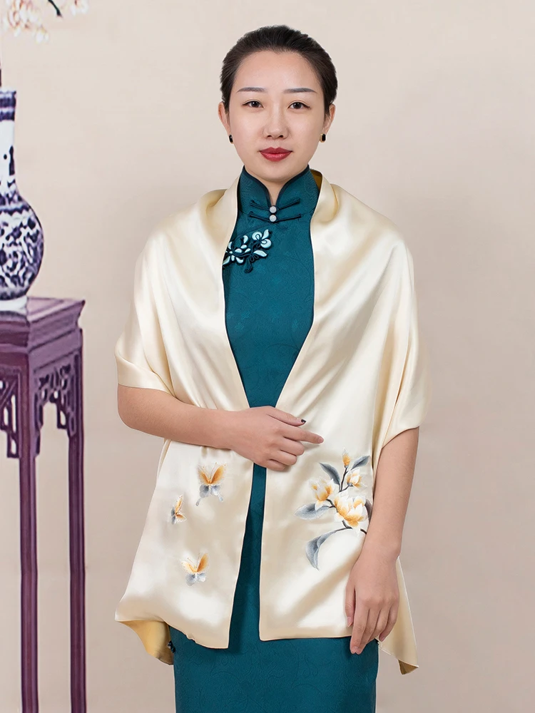 Silk Scarf Women's Embroidered Shawl Gift Box Silk Embroidery Mom Spring Autumn Silk Scarf Gifts
Silk Scarf Women's Embroidered Shawl Gift Box Silk Embroidery Mom Spring Autumn Silk Scarf Gifts