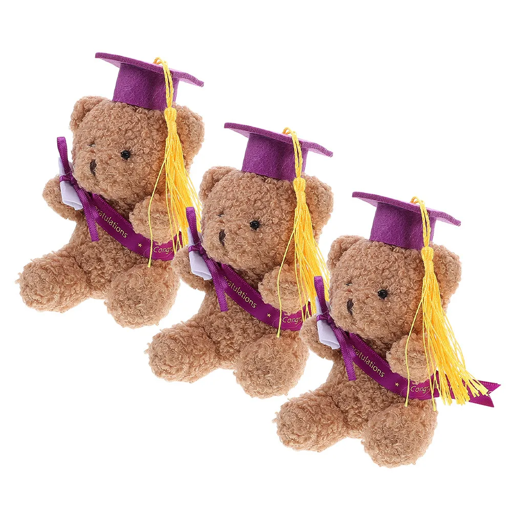 3Pcs Cute Graduation Bear Stuffed Animal with Cap Soft Plushy Bear for Graduation Ceremony Celebration Bed Decor Souvenir
3Pcs Cute Graduation Bear Stuffed Animal with Cap Soft Plushy Bear for Graduation Ceremony Celebration Bed Decor Souvenir