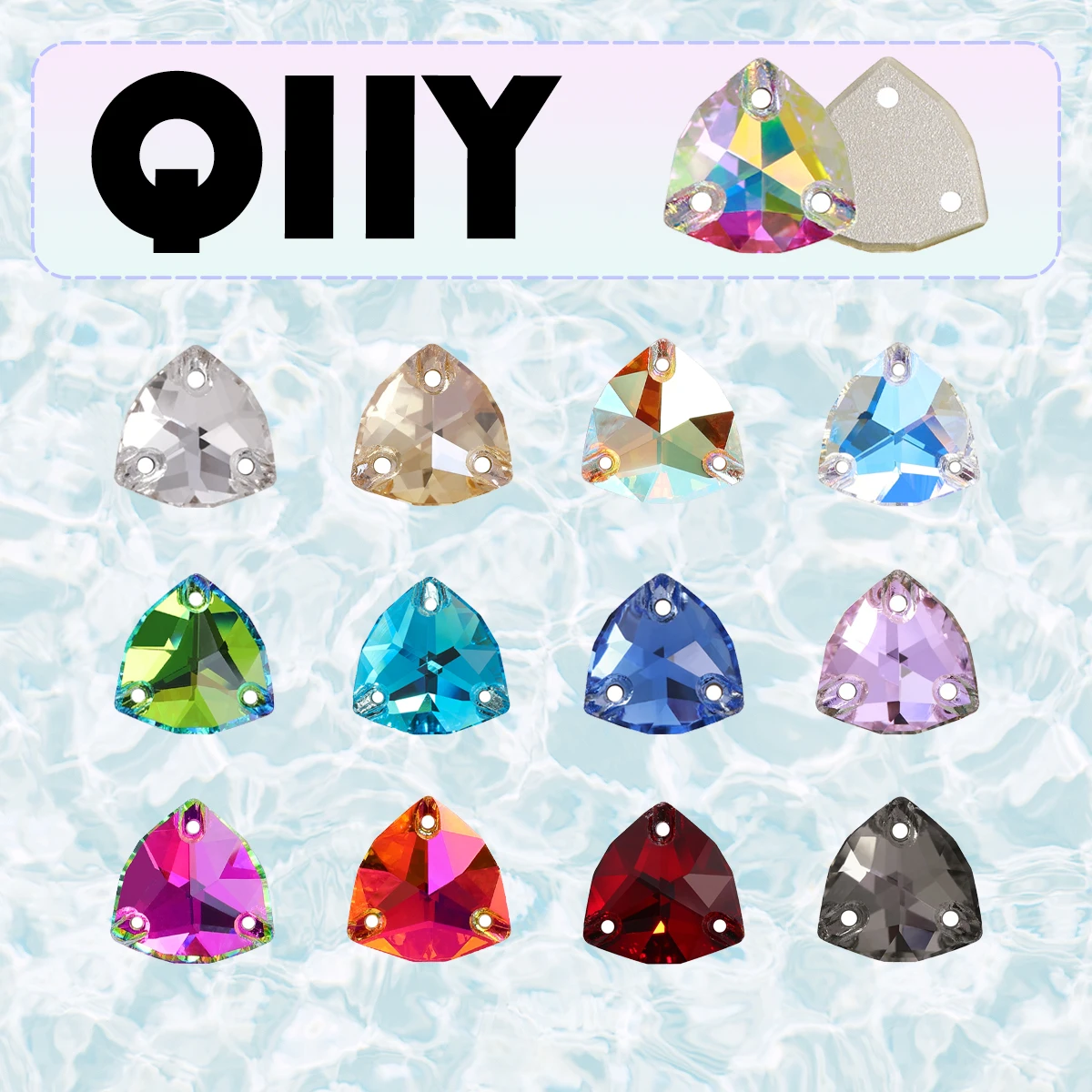 QIIY High-Quality Trilliant Glass Flatback Sewing Stones Siam Crystal AB Rhinestones for DIY Sew-On Clothing And Bag Decorations
QIIY High-Quality Trilliant Glass Flatback Sewing Stones Siam Crystal AB Rhinestones for DIY Sew-On Clothing And Bag Decorations