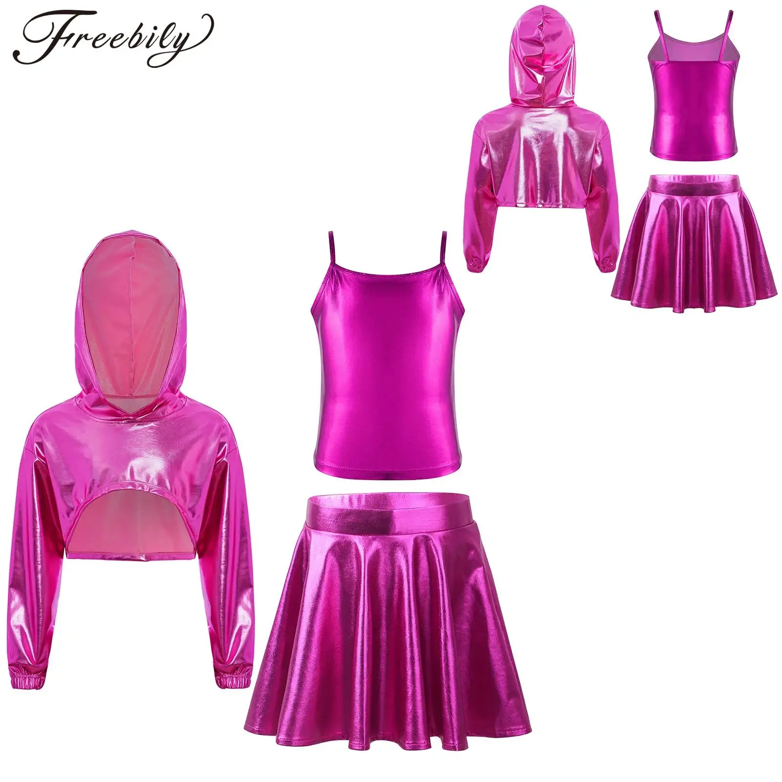 Fashion Girls Metallic Street Dancing Clothes Hip Hop Clothe Sets Hip-hop Jazz Dance Costume Children Stage Performance Outfit
Fashion Girls Metallic Street Dancing Clothes Hip Hop Clothe Sets Hip-hop Jazz Dance Costume Children Stage Performance Outfit