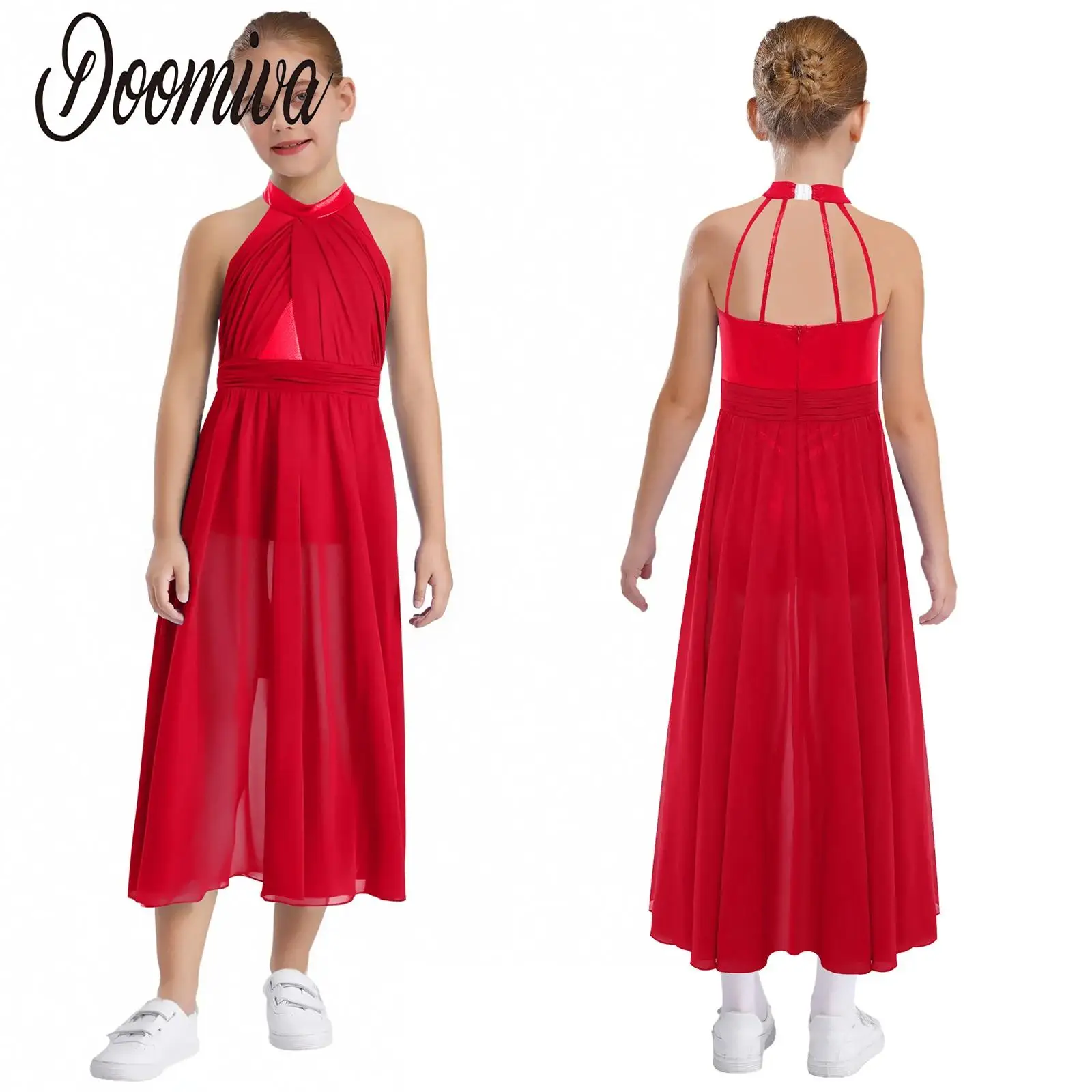 Lyrical Dress Girls Modern Contemporary Dance Costume Ballet Skating Dresses Sleeveless Zipper Split Flowy Chiffon Leotard Dress
Lyrical Dress Girls Modern Contemporary Dance Costume Ballet Skating Dresses Sleeveless Zipper Split Flowy Chiffon Leotard Dress