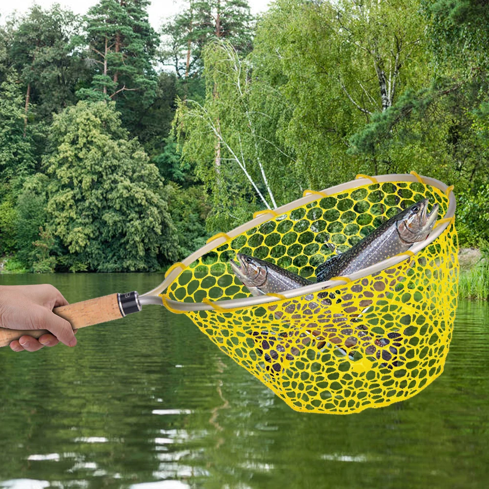 Mesh Trout Hand Net Portable Fishing Landing Mesh Anti Slip Wear Resistance Lightweight Large-capacity Fishing Tools
Mesh Trout Hand Net Portable Fishing Landing Mesh Anti Slip Wear Resistance Lightweight Large-capacity Fishing Tools