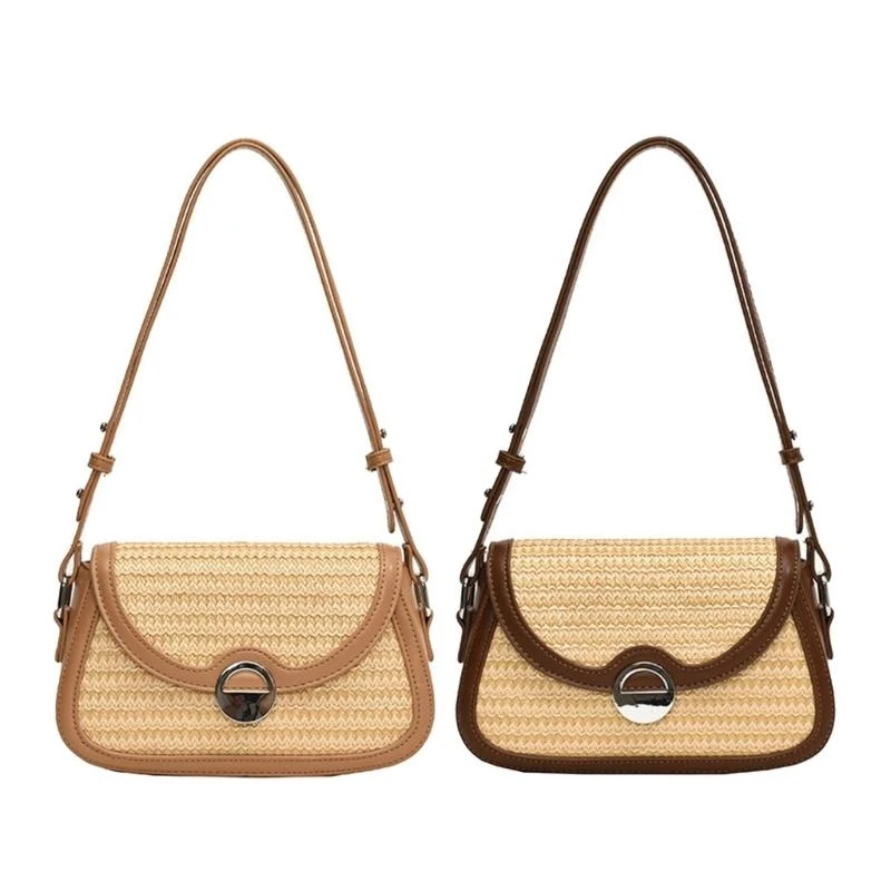 E8FB Handwoven Shoulder Bag for Women Vacation Handbag Beach Bag Girls Retro Crossbody Bag Armpit Bag Straw Bag
E8FB Handwoven Shoulder Bag for Women Vacation Handbag Beach Bag Girls Retro Crossbody Bag Armpit Bag Straw Bag