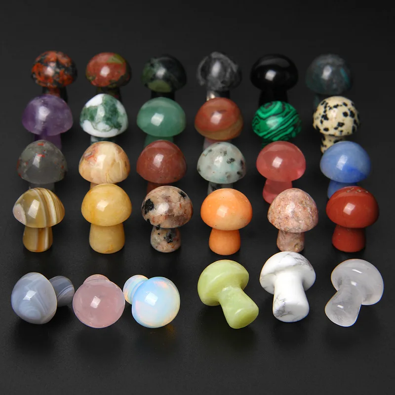 100pc Mini Mushroom Statue Natural Stone Carved Decoration Rose Quartz Healing Crystal Gift Room Ornament Fish Tank Decor
100pc Mini Mushroom Statue Natural Stone Carved Decoration Rose Quartz Healing Crystal Gift Room Ornament Fish Tank Decor