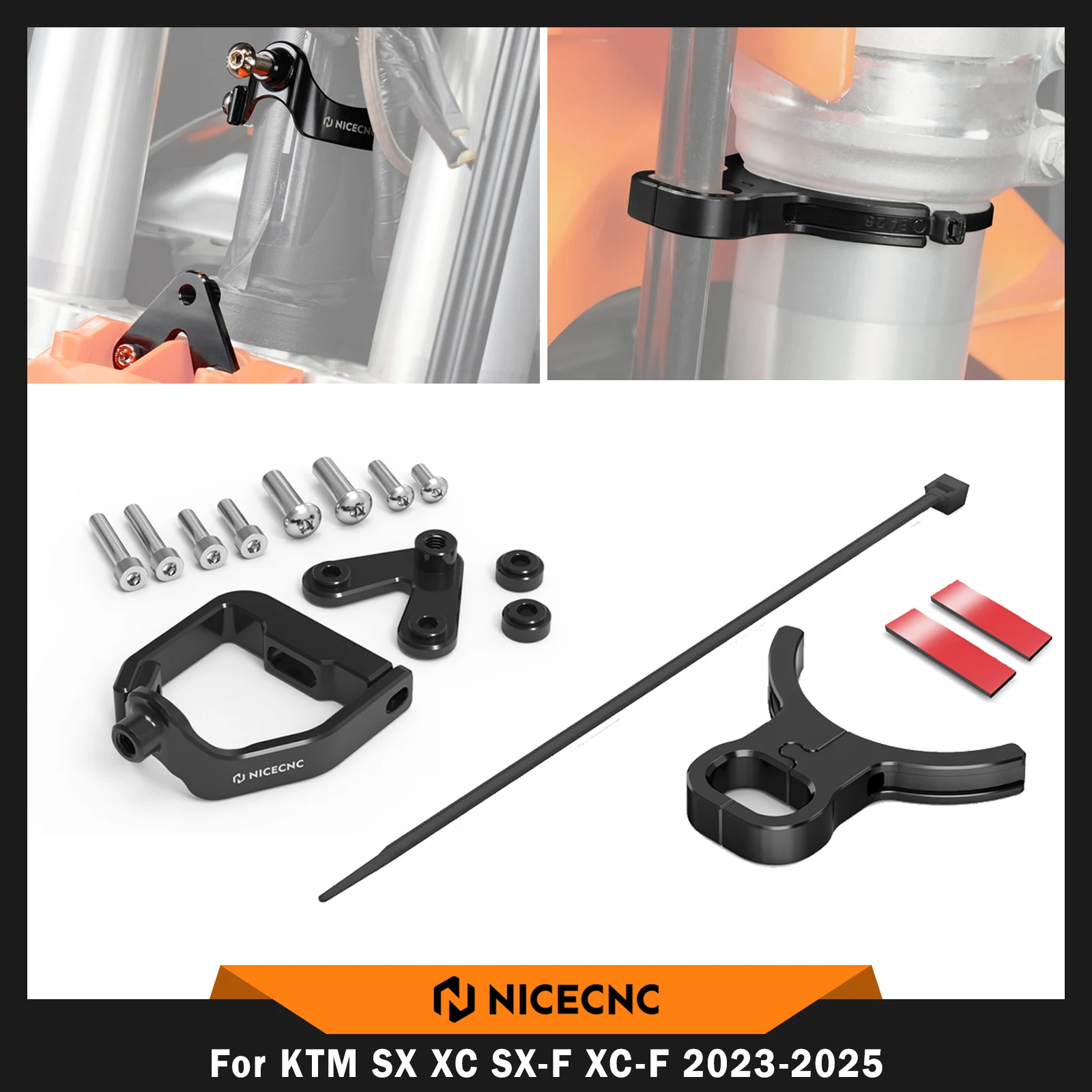 Steering Damper Bracket & Brake Line Guide Clamp For KTM SXF 250 SX-F 450 XC-F 350 For Husqvarna TX 300 FC 250 FC 450 2023-2025
Steering Damper Bracket & Brake Line Guide Clamp For KTM SXF 250 SX-F 450 XC-F 350 For Husqvarna TX 300 FC 250 FC 450 2023-2025