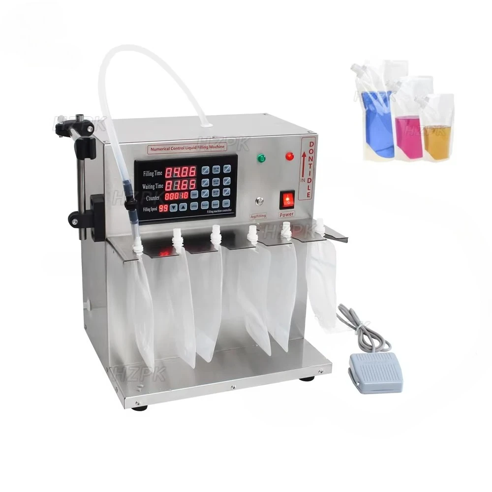HZPK Semi Auto Digital Gear Pump Spout Pouch Small Juice Milk Filling Machine 100ml Liquid Spout Plastic Bags
HZPK Semi Auto Digital Gear Pump Spout Pouch Small Juice Milk Filling Machine 100ml Liquid Spout Plastic Bags