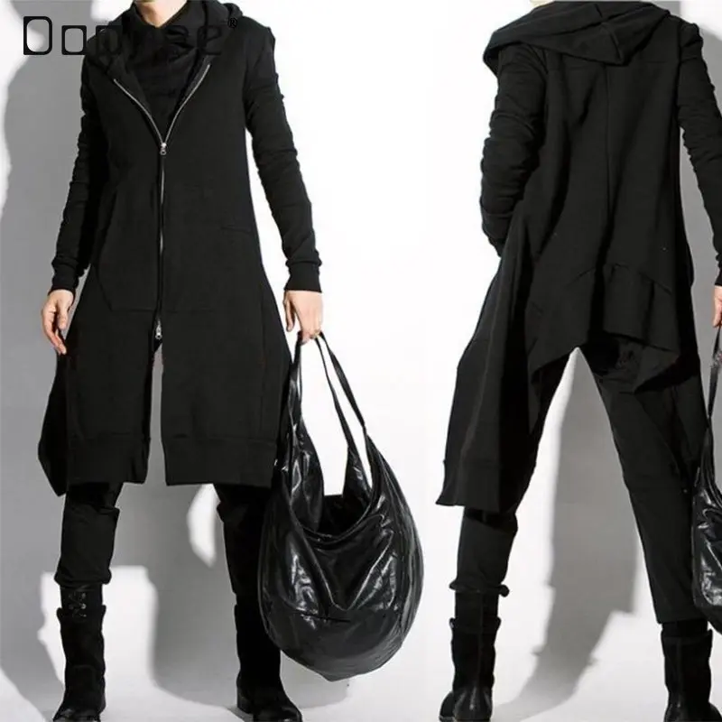 Весенне-осенняя мужская куртка средней длины с капюшоном в темном готическом стиле в стиле панк, свободный повседневный плащ с накидкой на бархатной подкладке
Весенне-осенняя мужская куртка средней длины с капюшоном в темном готическом стиле в стиле панк, свободный повседневный плащ с накидкой на бархатной подкладке