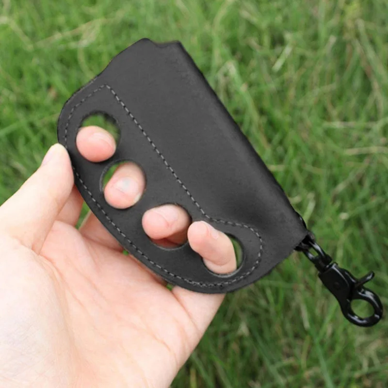 PU/cowhide Portable Outdoor Camping Self-defense Lighter Storage Box, Portable Multi-purpose Combat Keychain 
PU/cowhide Portable Outdoor Camping Self-defense Lighter Storage Box, Portable Multi-purpose Combat Keychain
