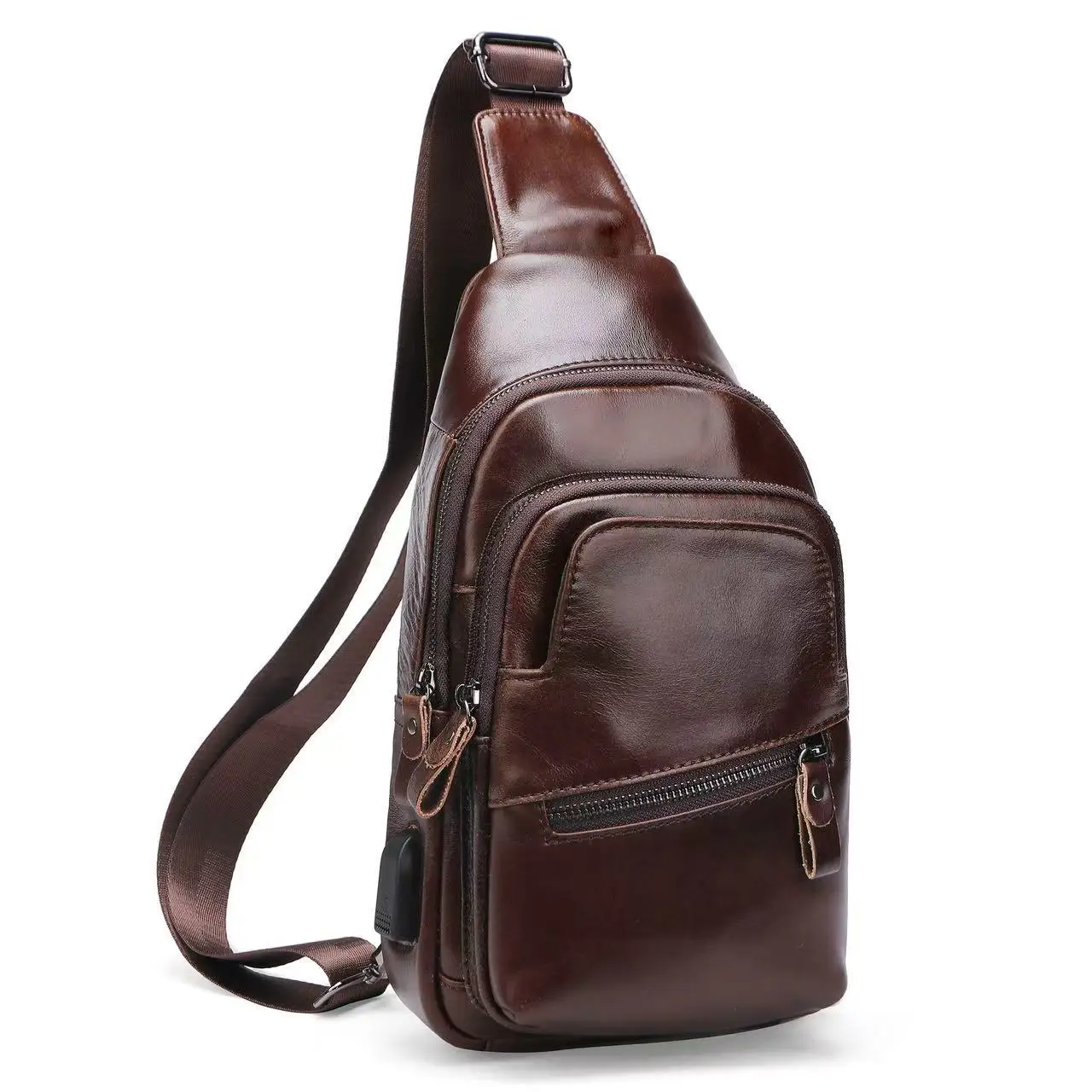 Vintage Full-Grain Cowhide Crossbody Bag Men's Large Capacity Convertible Chest Shoulder Bag for Outdoor
Vintage Full-Grain Cowhide Crossbody Bag Men's Large Capacity Convertible Chest Shoulder Bag for Outdoor