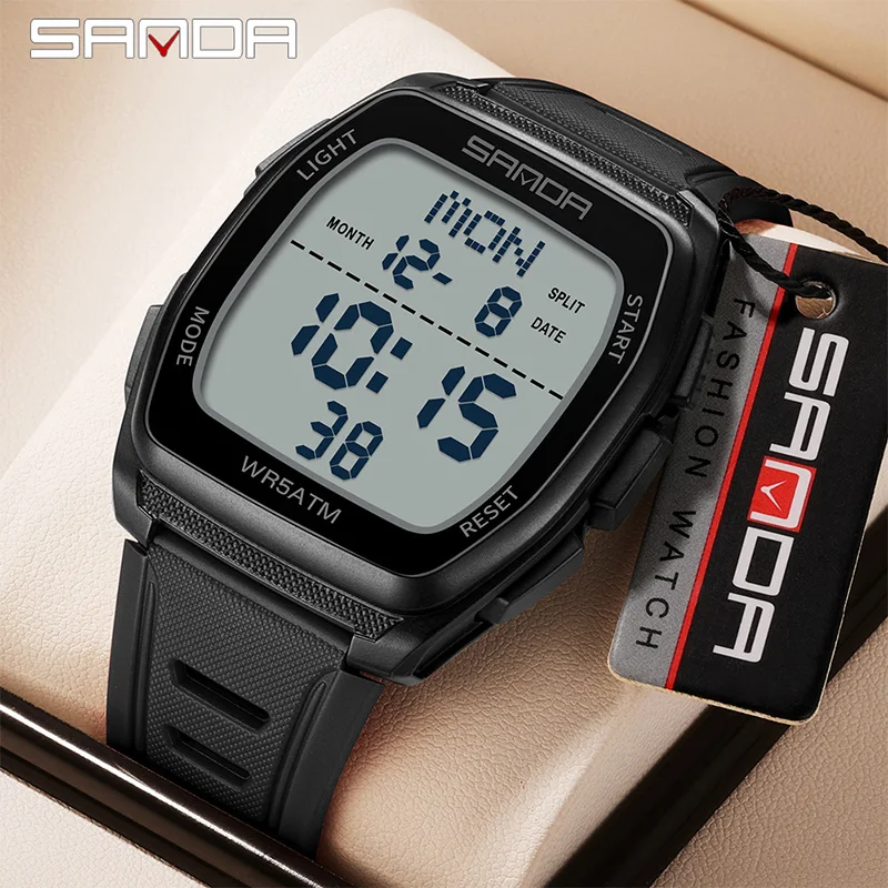 2026 Sanda Electronic 5atm Waterproof Night Light Alarm Clock Large Led Digital Screen Student Men's Women's Unise Student Watch
2026 Sanda Electronic 5atm Waterproof Night Light Alarm Clock Large Led Digital Screen Student Men's Women's Unise Student Watch
