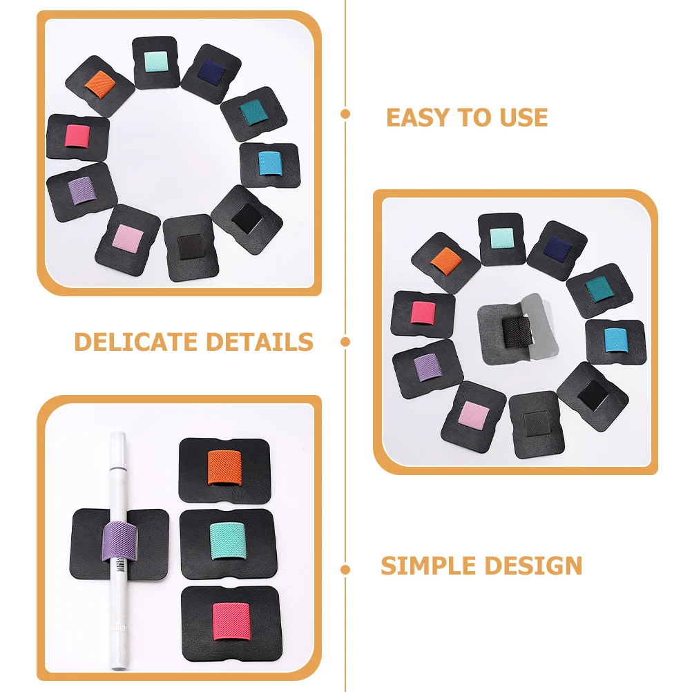 10pcs Data Cable Storage Rack Notebook Pen Holder Elastic Tie Clip Journal Loop Self Adhesive PU Pen Loop Cable Organizer
10pcs Data Cable Storage Rack Notebook Pen Holder Elastic Tie Clip Journal Loop Self Adhesive PU Pen Loop Cable Organizer