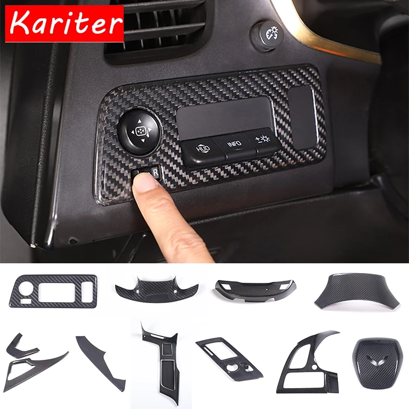 Для Chevrolet Corvette C7 2014-19 настоящее углеродное волокно салона автомобиля приборная центральная панель управления набор аксессуаров для интерьера
Для Chevrolet Corvette C7 2014-19 настоящее углеродное волокно салона автомобиля приборная центральная панель управления набор аксессуаров для интерьера