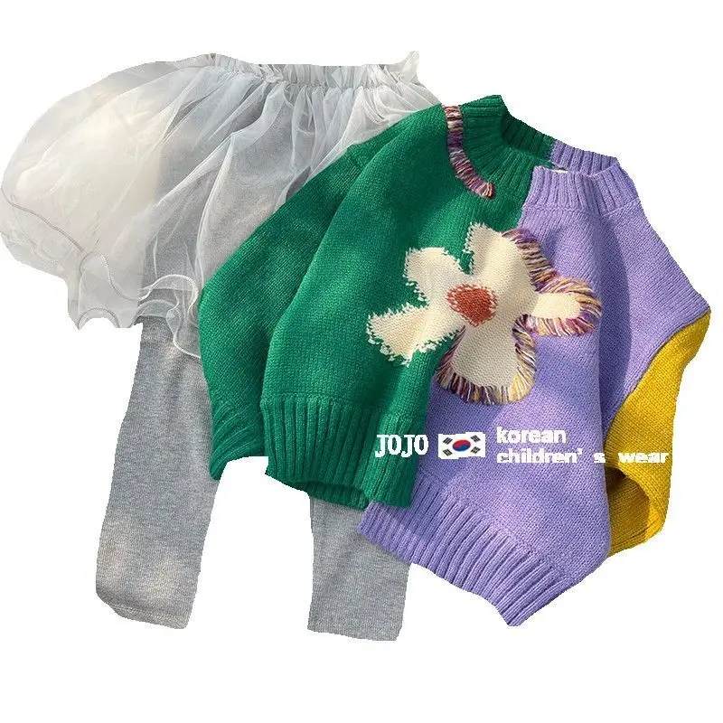 Children's Sweater Knitwear New Fashionable Flower Pullover Girl Baby Korean Edition Color Block Sweater Top Spring and Autumn
Children's Sweater Knitwear New Fashionable Flower Pullover Girl Baby Korean Edition Color Block Sweater Top Spring and Autumn