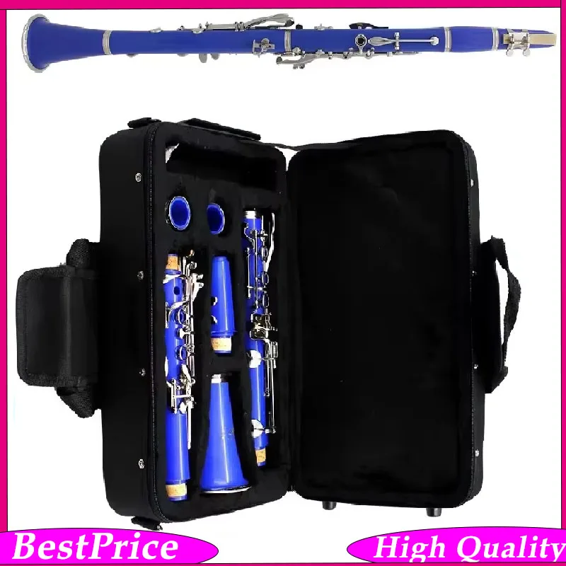SLADE Sky Blue Clarinet 17 Key B♭ Tuning with Silver-Plated Keys And Bakelite for Orchestra Essential
SLADE Sky Blue Clarinet 17 Key B♭ Tuning with Silver-Plated Keys And Bakelite for Orchestra Essential