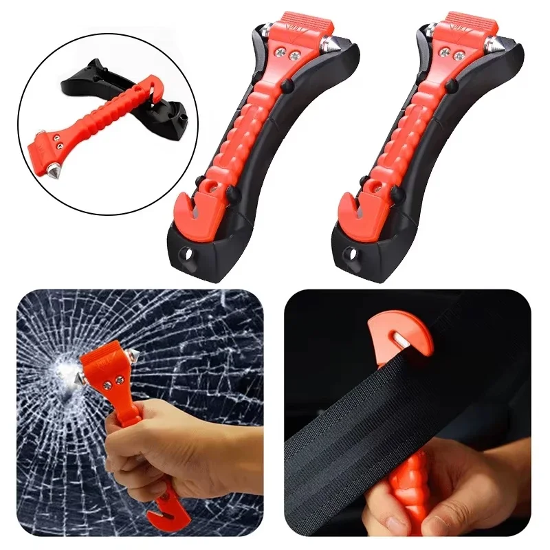 1/2PCS Car Seat Belt Cutter 2-in-1 Emergency Break Window Glass Punch Life Rescue Tools Survival Safety Hammer Camping Driving
1/2PCS Car Seat Belt Cutter 2-in-1 Emergency Break Window Glass Punch Life Rescue Tools Survival Safety Hammer Camping Driving