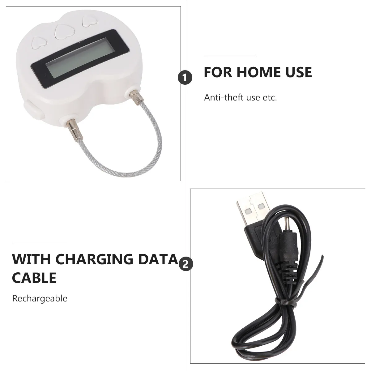 1Pcs Electronic Lock Timer Anti- Addiction Countdown Timer USB Charging Timing Lock Metal Wire Manager Study Supply
1Pcs Electronic Lock Timer Anti- Addiction Countdown Timer USB Charging Timing Lock Metal Wire Manager Study Supply