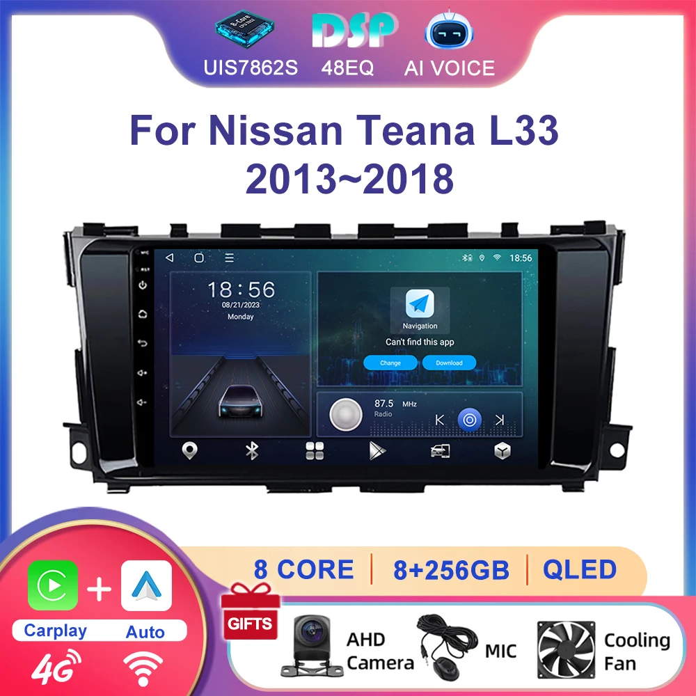 For Nissan Teana L33 2013~2018 9 Inch QLED Screen Headunit Device 2 Din WIFI 4G BT Car Stereo GPS Navigation Android Car Radio
For Nissan Teana L33 2013~2018 9 Inch QLED Screen Headunit Device 2 Din WIFI 4G BT Car Stereo GPS Navigation Android Car Radio