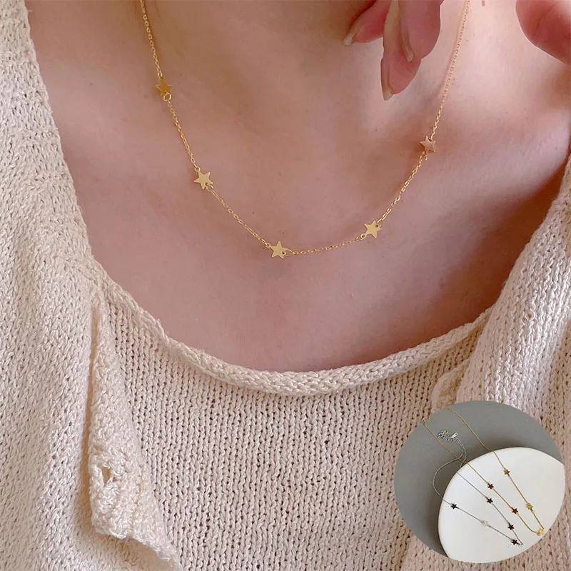 100% 925 Sterling Silver Star Necklace for Women Girl Simple Geometric Fine Chain Short Design Jewelry Party Gift Dropshipping
100% 925 Sterling Silver Star Necklace for Women Girl Simple Geometric Fine Chain Short Design Jewelry Party Gift Dropshipping