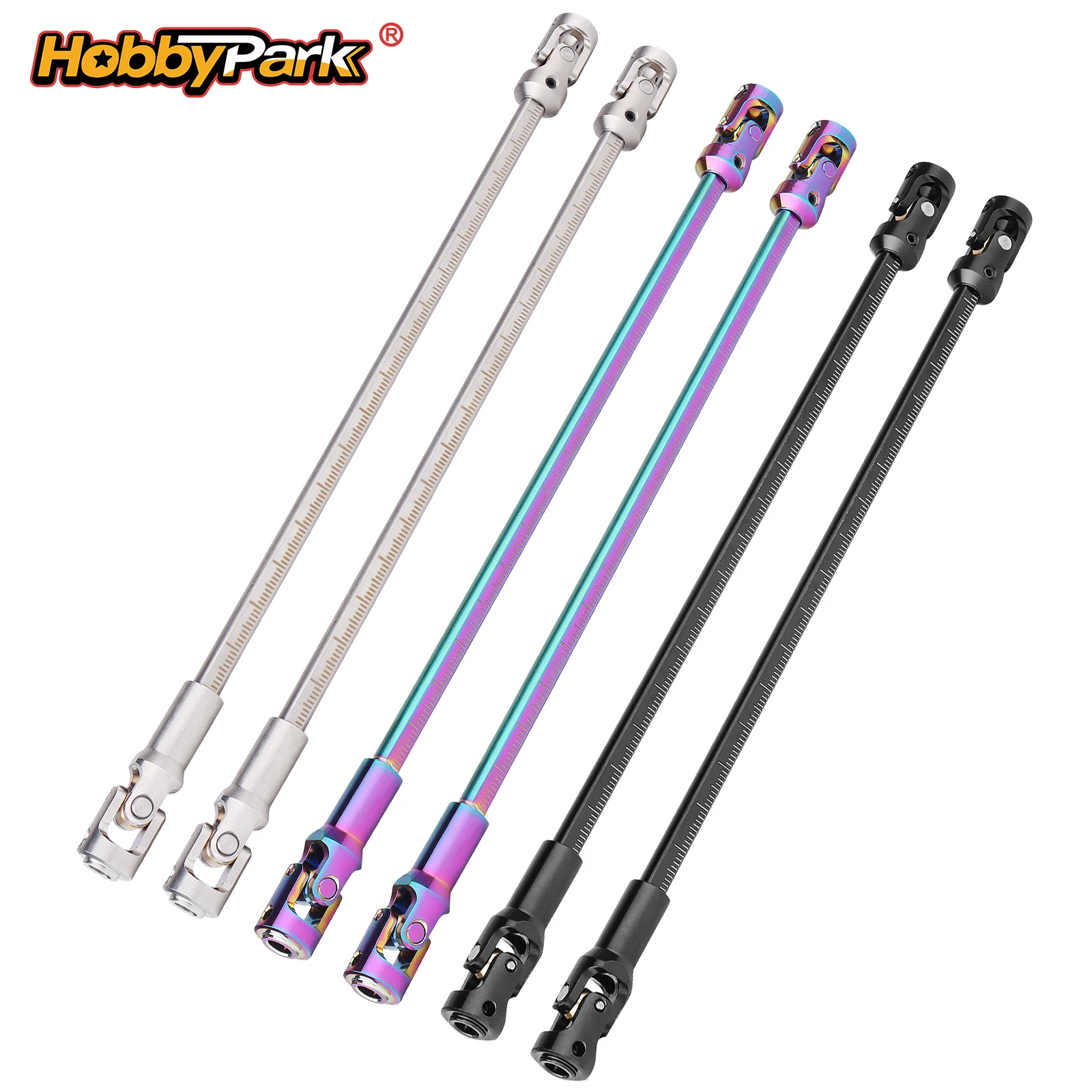 HobbyPark Upgrade Stainless Steel Universal Joint Driveshaft 232-248mm for 1/10 RC Crawler Axial SCX10 Capra TRX4
HobbyPark Upgrade Stainless Steel Universal Joint Driveshaft 232-248mm for 1/10 RC Crawler Axial SCX10 Capra TRX4